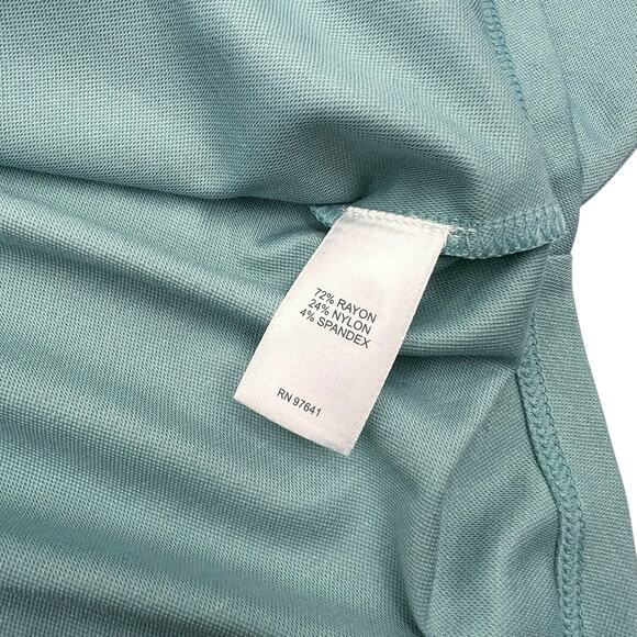 J. Jill Womens Sea Foam Jersey Knit Stretch Button Up Long Sleeve Shirt Sz MP - Picture 4 of 10